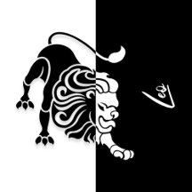 Leo Zodiac Sign, Black & White