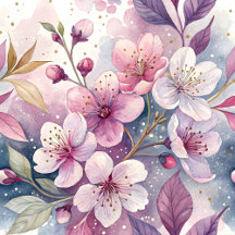 Cherry Blossom Sakura | Elegant Watercolor