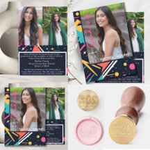 Colorful Retro 80's graduation