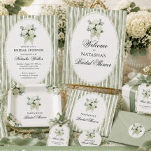 Vintage Sage Green Bridal Shower Collection