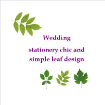 Wedding collection green leaf and purple chic 