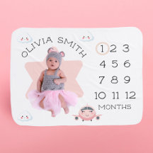 Pink airplane clouds Girly Cute Baby Girl