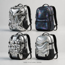 Neo-Future 2030: 3D Tech Backpacks