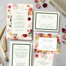 Watercolor Floral Wedding Collection