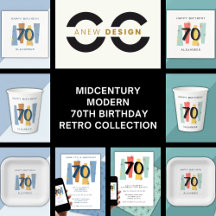 Midcentury Modern 70th Birthday Retro