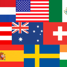 Merchandise featureing flags of the world