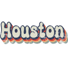Houston Retro Chrome Typography Collection