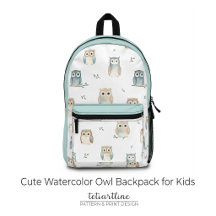 Cute Watercolor Owl Family Collection