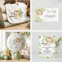 A Little King Lion Safari Animals Cute Baby Shower