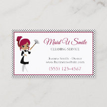 Cute Polka Dot Cleaning Maid Service