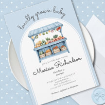 Farmers Market Locally Grown Baby Boy Shower