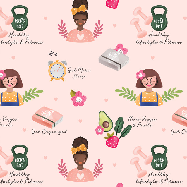 New You | New Year Resolutions Girly Illustrative Planner