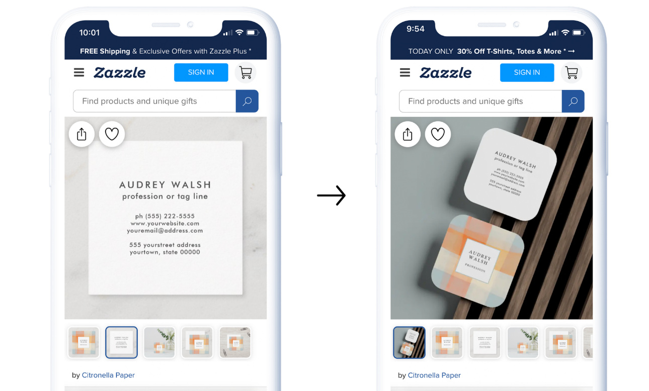 Add Cover Photo to a product to show off your design in-context!