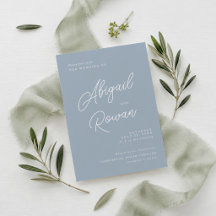 Dusty Blue Minimalist Wedding Collection