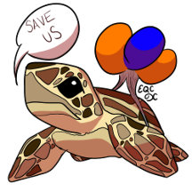 "Save Us" Sea Turtle