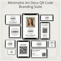 Minimalist Art Deco QR Code Branding Suite