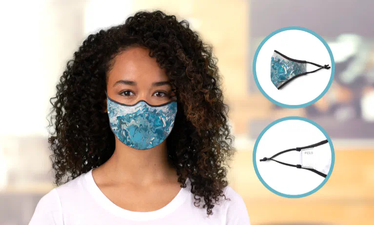 Premium Photo  A woman wearing a medical face mask to avoid the