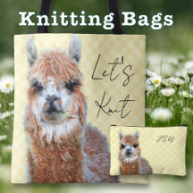 Personalized Knitting Bags