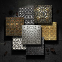 Faux Metallic Ceramic Tile Collection