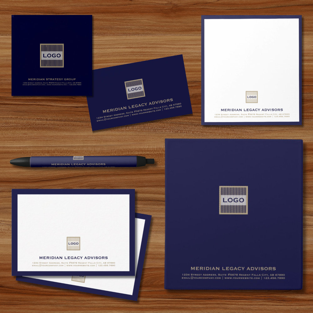 Classic Navy Blue Template Logo