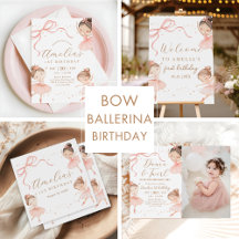 Pink Coquette Ballerina Girl Birthday