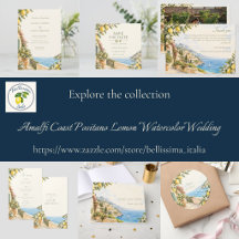 Amalfi Coast Positano Lemon Watercolor 