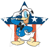 Donald Duck | Salute with Patriotic Star