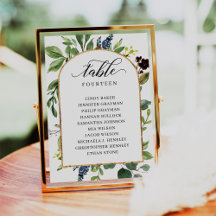 Delicate & Modern Seating Chart Cards