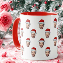 Custom Face Photo Santa Hat Christmas Gift 