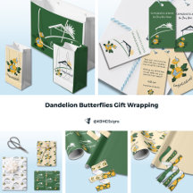 Dandelion Butterflies Gift Wrapping 
