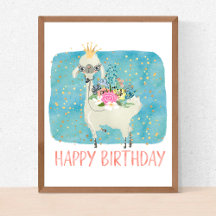 Llama Happy Birthday Party Invitation Suite