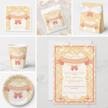 Orange Art Nouveau Magical Girl Birthday Party