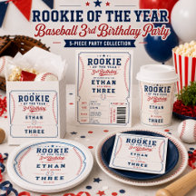 Rookie of the Year Baseball 3rd Birthday Party 