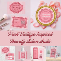 Red and Pink Vintage Inspired Beauty Salon Suite