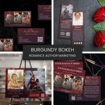 Burgundy Bokeh Romance Novel Marketing