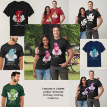 Whimsical Gnome Zodiac Horoscope Birthday Apparel