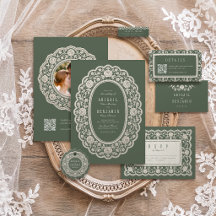 Elegant Floral Vintage Lace Classic Wedding 
