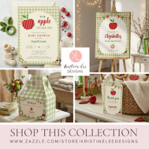 Apple of our Eye Baby Shower Orchard Gingham