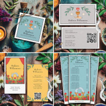 Vintage Tarot Deck Style Esoteric Business Suite