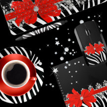 Office Bling (Zebra/Red)