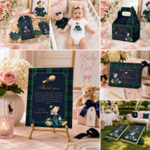 Preppy Polo Teddy Bear Baby Shower Girl Collection