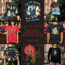 Ugly Sweater Christmas Party with Nordic Animals