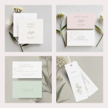 Chic Minimal Botanical Business Cards & more