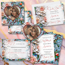 Beautiful Mosaic Stained Glass and Tile Wedding 