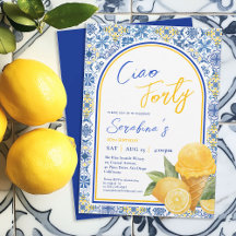 Mediterranean Tiles Italian Birthday Party