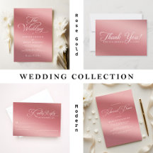 Elegant Rose Gold Modern Minimalist Wedding