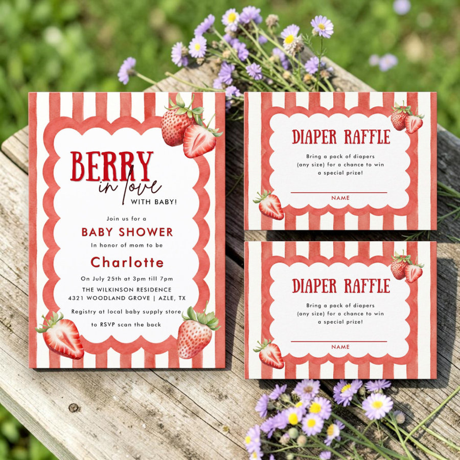 Berry In Love Baby Shower   Strawberry Baby Shower