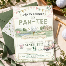 Kids Birthday Party Invitations Collection Golf