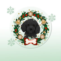 CHRISTMAS DOG BREED ORNAMENTS DOG COOKIE WREATH