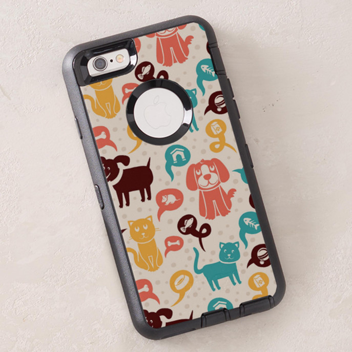 Pattern With Funny Cats And Dogs iPhone 13 Case